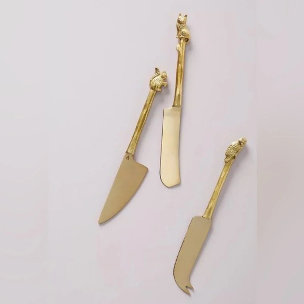 NIB Lovis Woodland Cheese Knives, Set of 3 (Anthropologie)